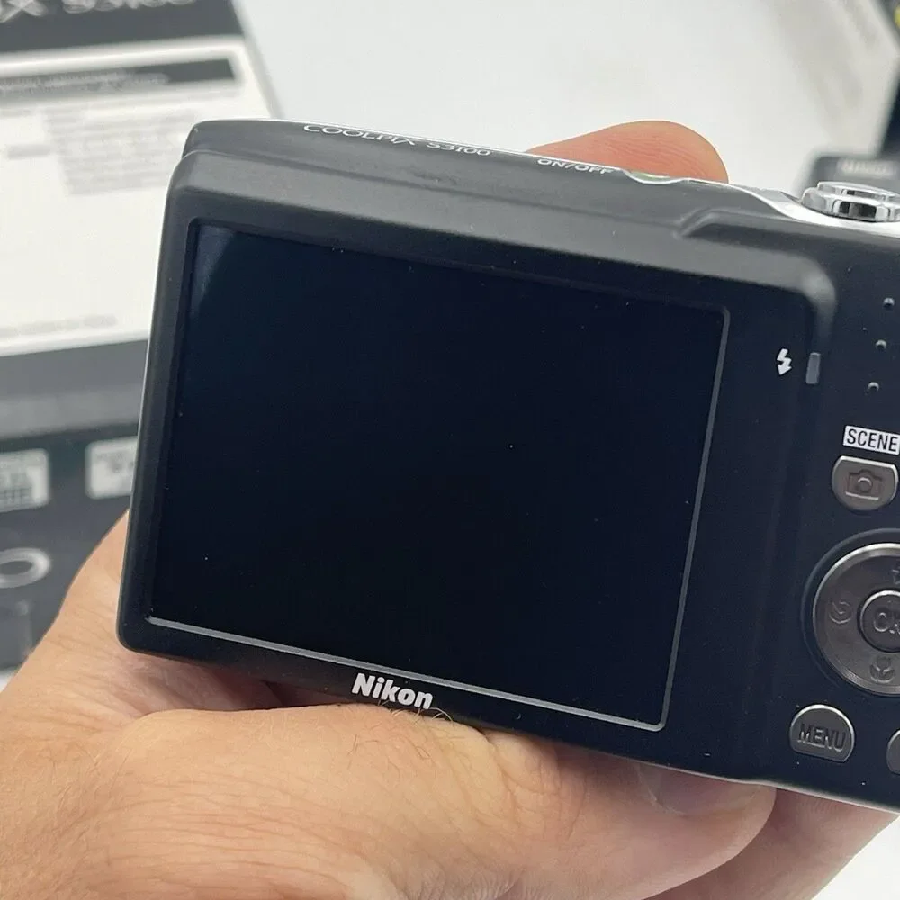 Nikon CoolPix S3100 14.0MP Digital Camera - Silver w/ Battery, Charger + More